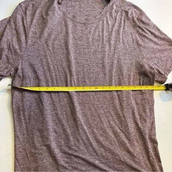 Lululemon Men’s heathered burgundy short sleeve Tee size XL - Picture 4 of 6